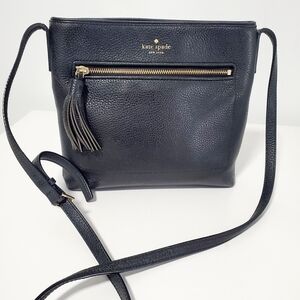KATE SPADE ♠︎ Black Pebbled Leather Crossbody Bag